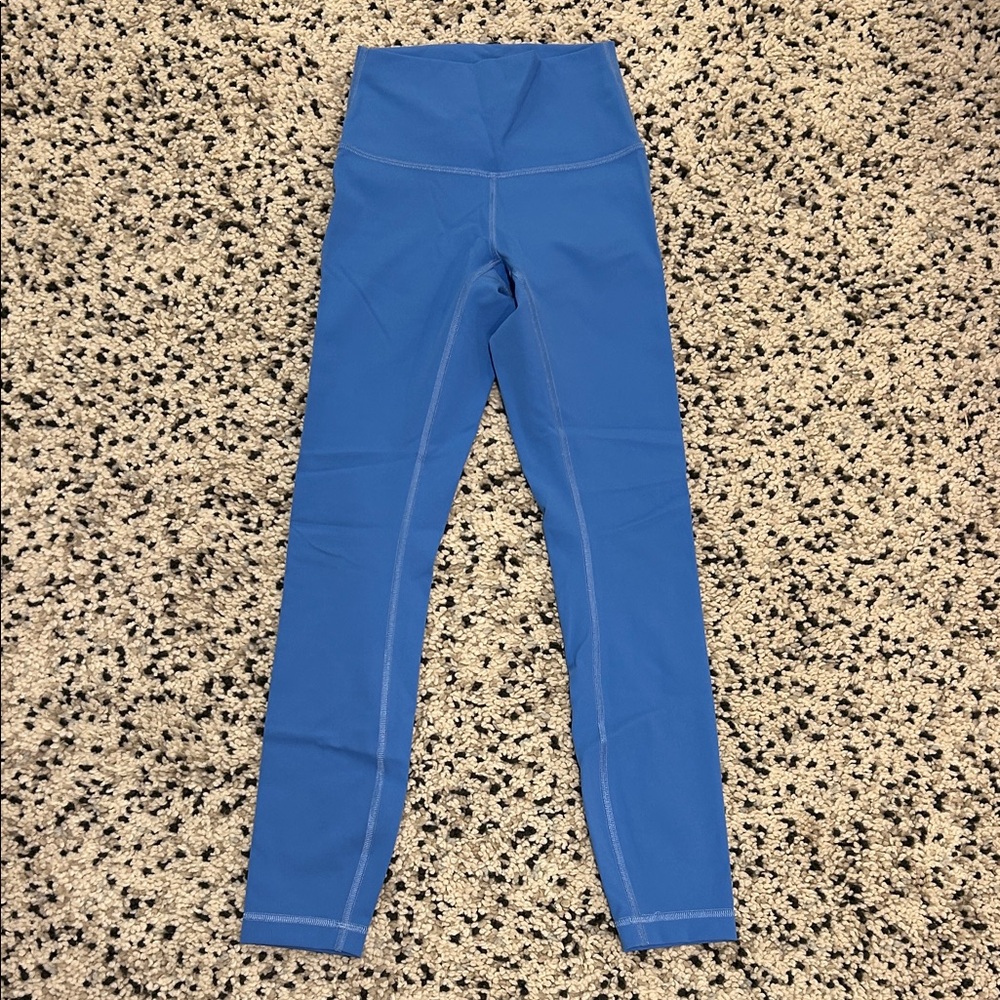 lululemon Wunder Train High Rise Tight 25” in blue nile
